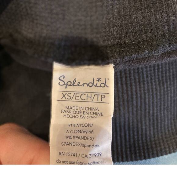 Splendid Leggings Womens X Small Black Grey Distressed Stretch Mid Rise - Picture 7 of 11